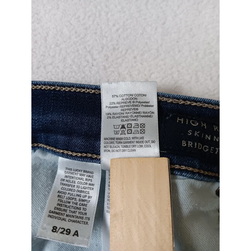 Lucky Brand Jeans Womens 8 High Rise Skinny Blue Medium Wash Stretch 29x29